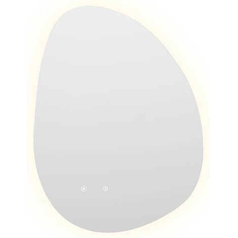 Specchio da bagno asimmetrico illuminato e antiappannamento 60 x 80 cm - INACIA (1/5)