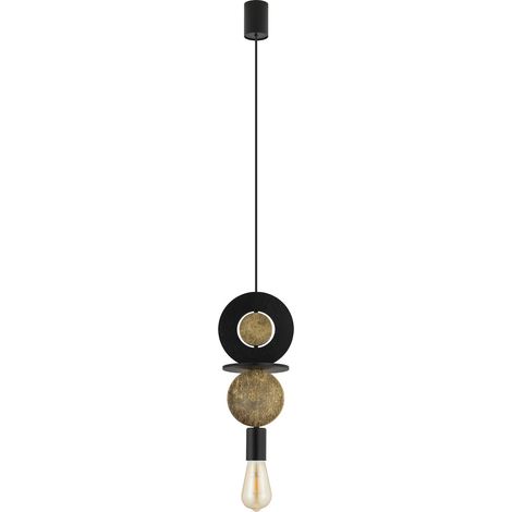 Lampada a sospensione legno nero/oro E27 Drops Wood Nowodvorski (1/5)