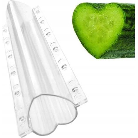 Moule à légumes en forme de cœur pour concombres et courgettes – silicone alimentaire résistant, 1 pièce (1/5)