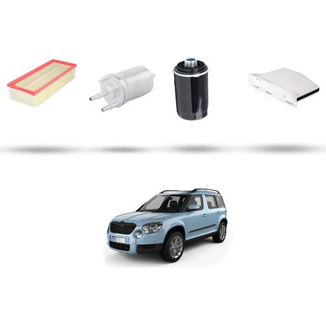 Kit tagliando 4 filtri compatibile con Skoda YETI (5L) 1.8 TSI 112Kw Dal 2009 (1/5)
