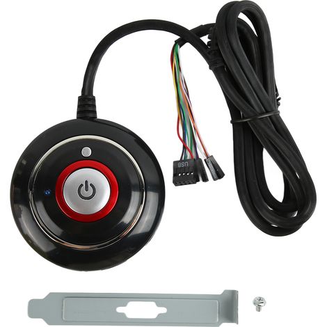 Bouton Marche/Arrêt PC ABS Léger, Installation Facile Plug & Play avec 2 Ports USB pour Café Internet (1/5)