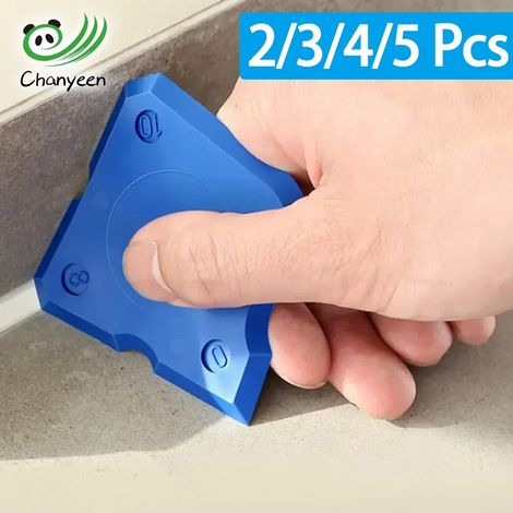(Kit01 4 pièces) Kit d'outils pour mastic silicone : spatule, grattoir et applicateur de mastic pour joints de carrelage et de fenêtres, outils de construction pour la cuisine (1/5)