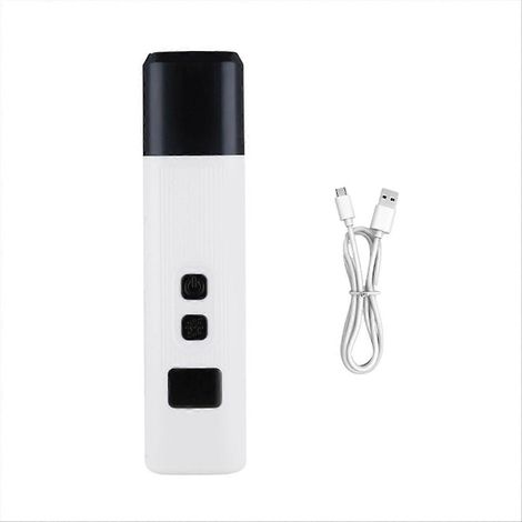 Elektrischer Hundekrallenschneider, wiederaufladbare elektrische Feile mit LED-Licht, leise, zur Pflege von Katzenpfoten, weiß. (1/5)
