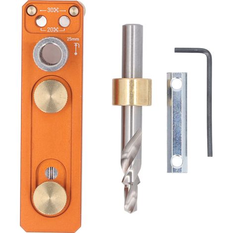 Kit de guide de perçage pour profilé en aluminium, gabarit d'extrusion à trou d'accès unique avec embout fraisé M6, curseur 30 20 (1/5)