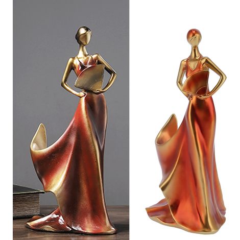 Dekorativer Weinflaschenhalter, moderne Figur „Mädchen“ aus Kunstharz, 35 x 17 x 14,5 cm, Schreibtischdekoration für Wohnzimmer oder Arbeitszimmer (1199 g) (1/5)
