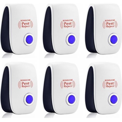Ultrason Souris et Rats Lot De 6 - Repulsif Ultrason Moustique - Répulsif Ultrason - Anti Moustique Ultrason - Ultrason Souris -Repulsif Fourmis - Répulsif Souris - Répulsif Araignée - Utrason Rat (1/5)