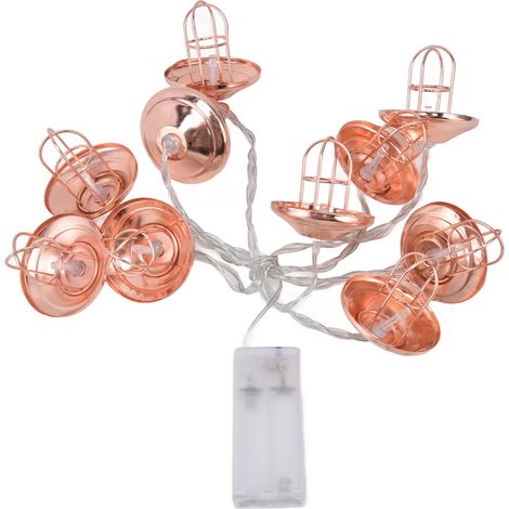 Guirlande lumineuse LED économique à piles, lampe LED creuse pour extérieur, pique-nique et camping (1/5)
