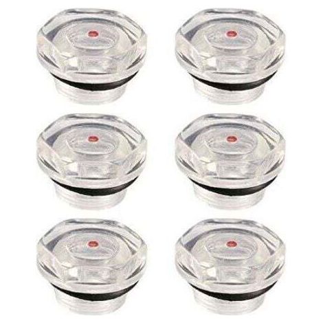 FENOPLASTICANiveau d'huile Compresseur d'air Jauge Bouchon Voyant d'Huile Indicateur Viseur Niveau de Liquide en Plastique Filetage 20mm 6Pcs (1/3)