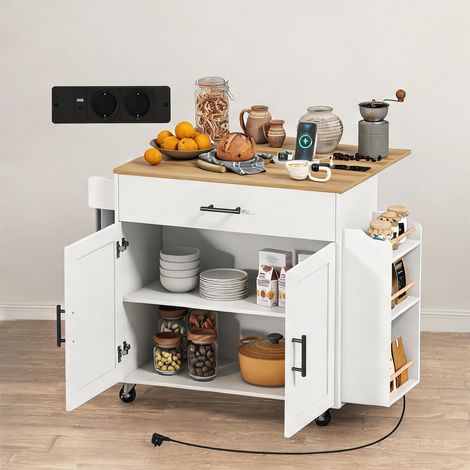 Buffet coloris blanc en panneau de particules 120 x 68 x 85 cm (1/5)