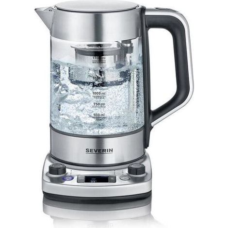 Severin WK 3422 Bollitore elettrico in metallo e vetro trasparente