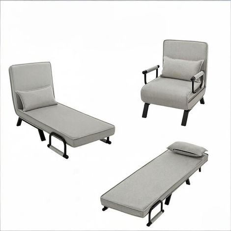 CAIziFauteuil TV extensible à dossier réglable, canapé-lit, élégant lit-fauteuil, fauteuil convertible (fauteuil convertible uniquement) (1/5)