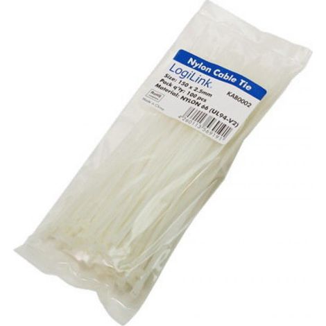 Brida para cables logilink 100 unidades longitud 015 m (1/4)