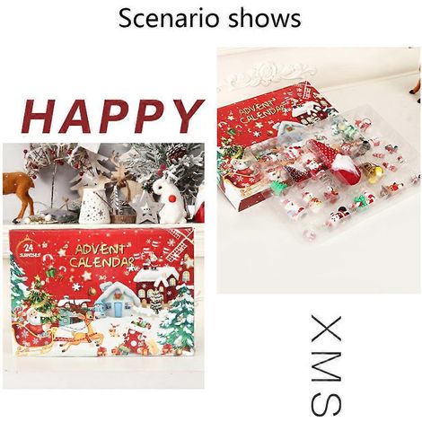 Calendrier de l'Avent surprise de 24 jours avec mini-jouets, porte-clés gnome et Père Noël pour poupées, cadeaux de Noël (1/4)