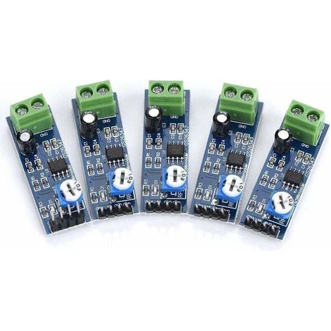 5PCS LM386 Module Amplificateur Audio, XU, 512V, 200 Gain, LM386 Audio Amplifier, Module d'Amplificateur de Puissance Audio Stéréo pour Arduino LM386, L1P8 - KZQ (1/4)