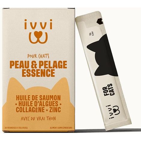 Peau & Pelage Essence pour Chats - Crème à Lécher au Vrai Thon 30x15g (1/5)