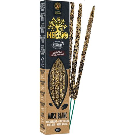 Encens smudge Ecocert Herbio musc blanc 20 g (1/2)