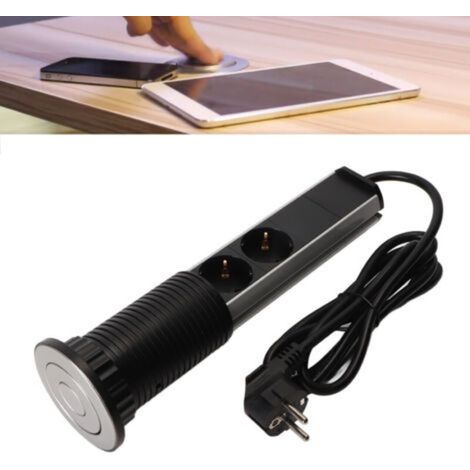 Retractable power outlet for countertop Recessed retractable power outlet for kitchen countertop Conference desk--Trimec (1/5)