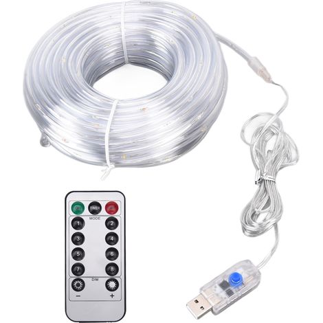 Guirlande lumineuse LED multicolore extérieur, cordon lumineux USB avec télécommande, décoration de Noël pour jardin (1/5)