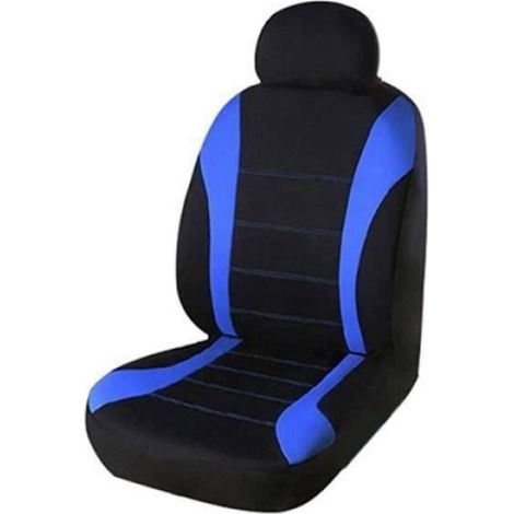 Housse De Siege Avant - Compatible Airbag - Style Sport - Bleu - 2 Pieces (1/4)