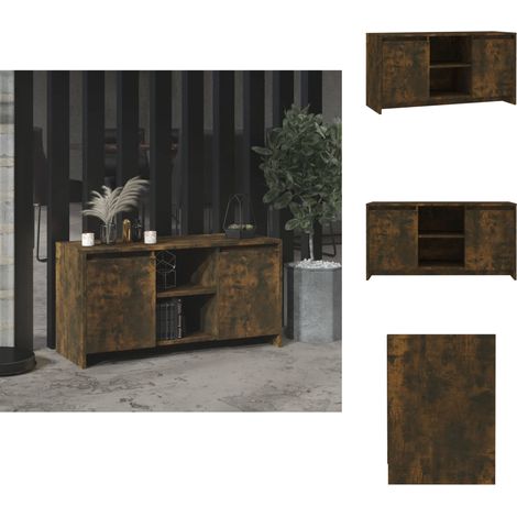 TV-Möbel - Living TV-Schrank Räuchereiche 102x37,5x52,5 cm Holzwerkstoff (1/5)