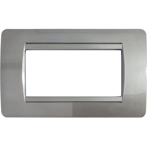 Placche Classic 504 4M tecnopolimero titanio Compatibile Bticino Matix SD68004-07 (1/2)