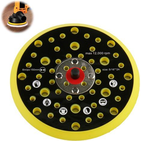 Schleifpad 150 mm, 52 Löcher, 5/16 Gewinde, für Mirka CEROS DEROS (1/5)