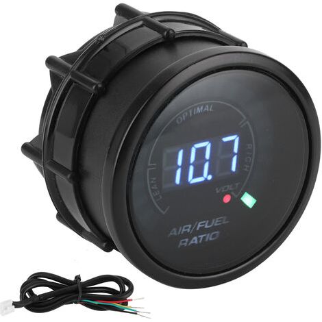 Voltímetro de relación aire-combustible 2 en 12V con pantalla digital LED de alta precisión, universal para automóviles. (1/5)