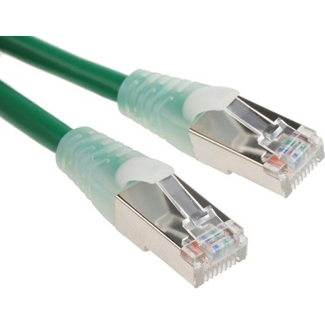 Câble Ethernet cat 5e Avec connecteur gaine PVC Vert / , F/UTP, 500mm ( Prix pour 1 )