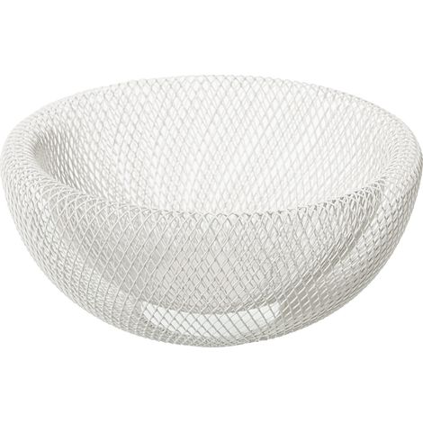 Fruttiera Tonda in Metallo a Griglia D25x14 cm Nero Peraga Home