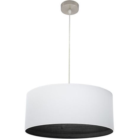 Colgante Tatiana 1xe27 Niquel/blanco-madera Negra Regx50x50 Cm (1/2)