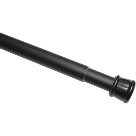 1 - Tringle à Rideau - Barre de Serrage - Montage sans Perçage - Extensible 130-220 cm - Pour Fenêtre ou Douche - Noir Mat - 23/26 mm
