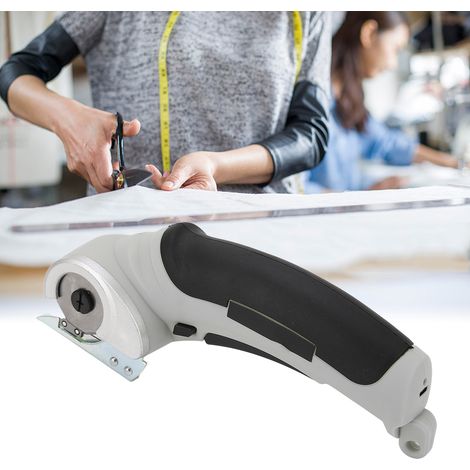 Elektrischer Stoffschneider, tragbarer Stoffschneider für Kleidung und Leder, kleine Teppichschere mit Lithium-Ionen-Akku, grau (1/5)