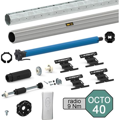 Kit de motorisation radio pour volet roulant 20 kg - tube OCTO Ø 40 mm - 9 Nm