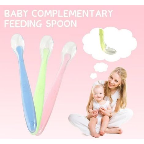 4 Cuillère En Silicone Pour Bébé,Cuillère À Repas Pour Bébé Incurvée Douce,Cuillère À Bouillie De Riz,Convient Aux Bébés De 1 Mois (1/4)