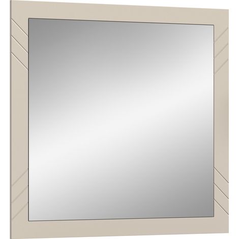 Spiegel LUNA – Mattbeige – Quadratisch 80x80 cm – Zum Aufhängen