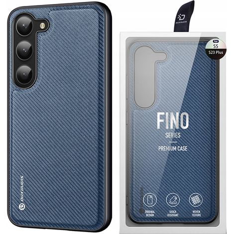 Custodia Dux Ducis Fino per Samsung Galaxy S23+ con cornice in silicone blu (1/5)
