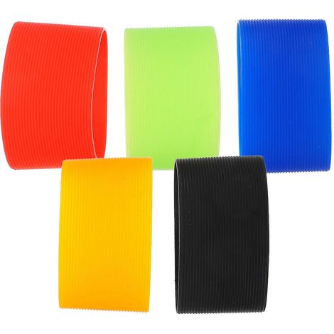Lot de 5 bandes isolantes pour bouteille d'eau, housses de gourde et manchons résistants à la chaleur. (1/4)