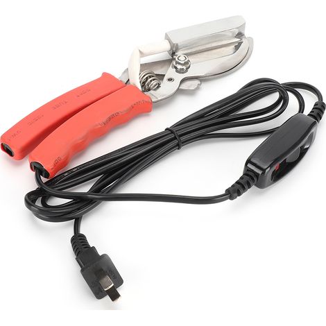 Pince chauffante électrostatique pour la coupe de queue de porcelets et de moutons (1/5)
