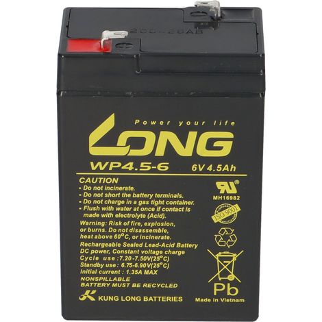 Kung Long WP4.5-6 AGM Akku 6V 4,5Ah – passend für 3-FM-4 (1/5)