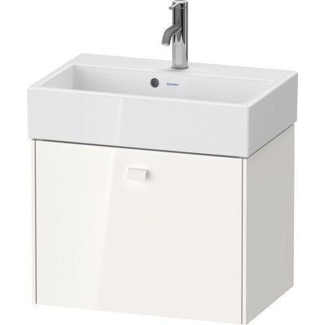 Duravit Brioso meuble-lavabo mural Compact 58,4 x 38,9 cm, 1 tiroir, pour lavabo Vero Air 236860, Couleur (avant/corps): Décor blanc mat, poignée blanche matte - BR422801818