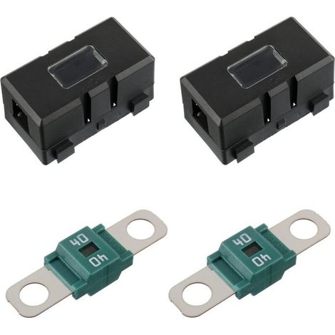 Lot de 2 ANS Porte Fusibles de Voiture et 2 Fusibles Midi Boulonnés à Courant élevé 40A pour Voitures, Camions, Véhicules (1/5)