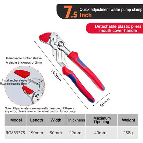 Clé à molette réglable en forme de bec d'aigle pour tuyau d'arrosage (1 pièce)-AquaForge