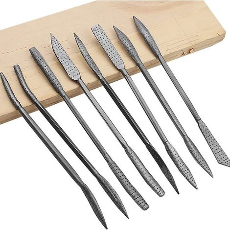 8 Pcs Stone Carving Tool Chisels, Tungsten Steel Carving Tools Wood Stone Carved Section Carbide Professional Artistic Tool (1/4)