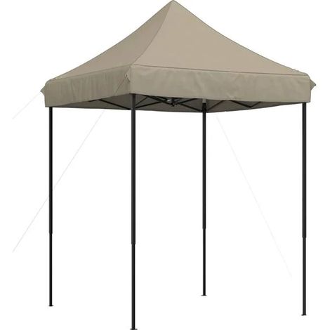 Tente pliante pop-up gris-brun, 200 x 200 x 306 cm (1/5)