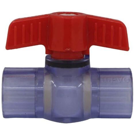 Vanne boisseau pvc 20 25 32 40 50 63mm vanne a coller robinet boisseau sphérique vanne a bille piscine a sphere (Diamètre Intérieur 40mm) (1/5)