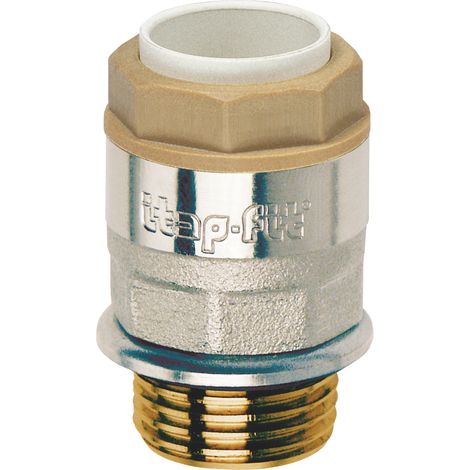 Raccord laiton chromé droit à emboîtement - M 1/2' - diamètre 14 mm - Itap-Fit - Itap