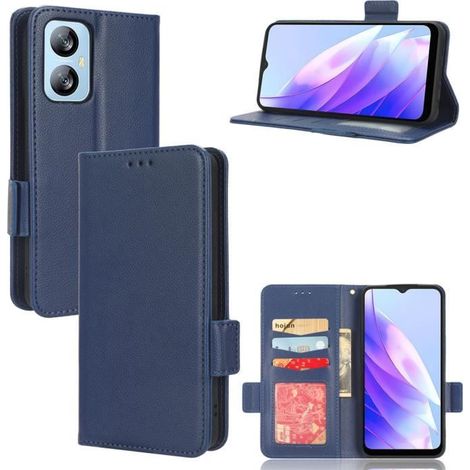Etui Téléphone - Blackview - A52 Pro - Housse en PU Cuir - Protection Intégrale - Navy Blue (1/4)