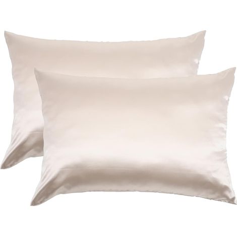 Taies d'oreiller Douces et Confortables Lot de 2 Style Simple et Élégant en Polyester Kaki Respirantes et Fraîches pour Chambre à Coucher (1/5)