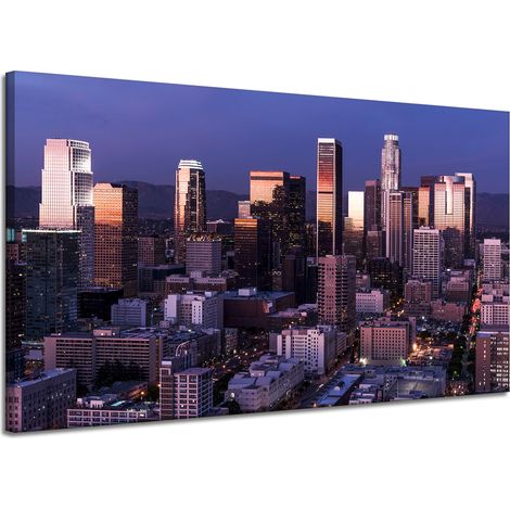 Architekturmotiv von Los Angeles auf Leinwand, 120 x 70 cm