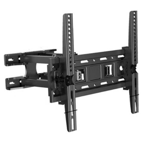 Soporte de pared giratorio universal para TV, compatible con televisores LED de 26 a 65 pulgadas (400 x 400 mm), VESA máximo 400 x 400 mm, peso máximo: 30 kg